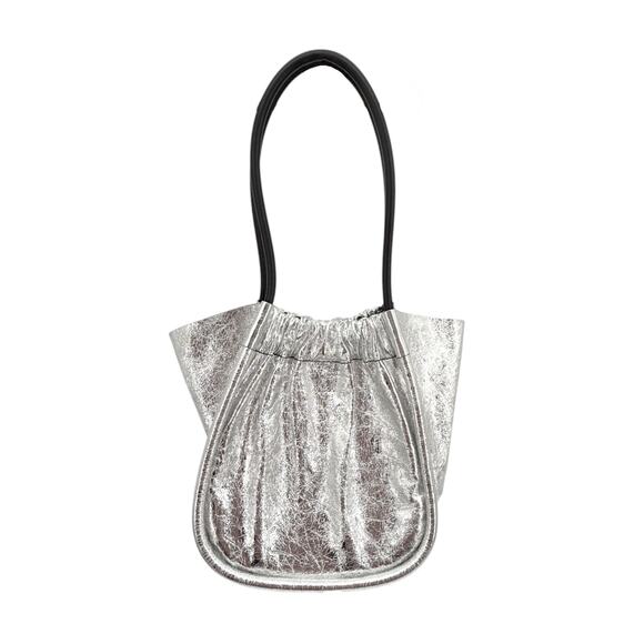 PROENZA SCHOULER Large Ruched Tote in Metallic Crinkled Leather - Picture 4 of 16